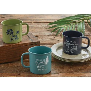 Yacht Club Enamelware Mug - Set of 4 Park Designs - The Fox Decor